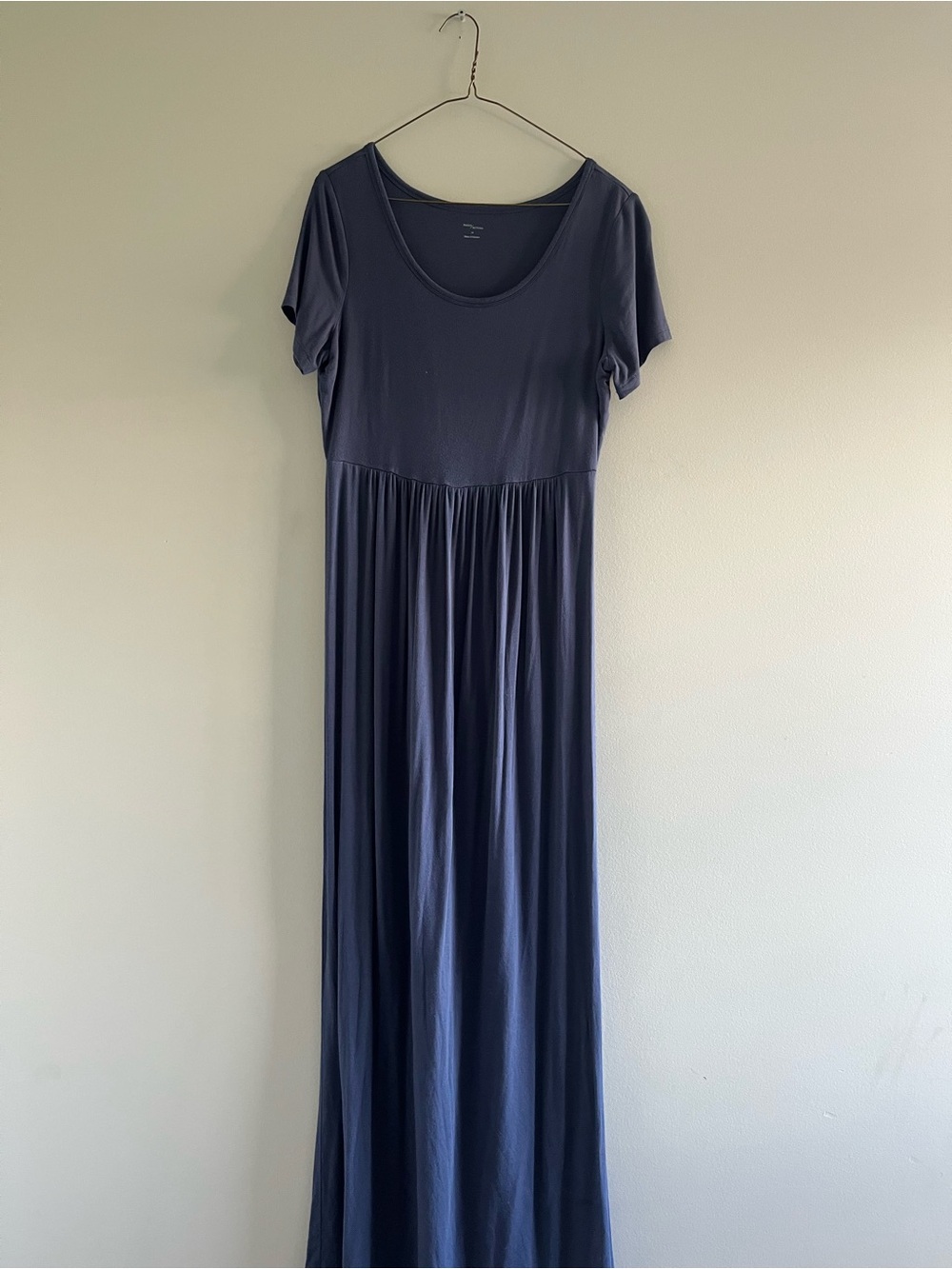 Daily Ritual Navy Scoop-Neck Maxi Dress